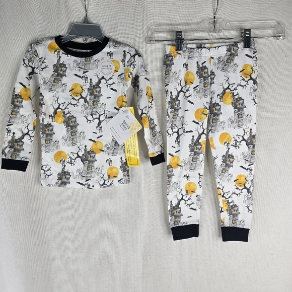 Burts Bees 3t Organic Cotton Longsleeve Halloween Spooky Toddler Pajama Pjs - Picture 1 of 7
